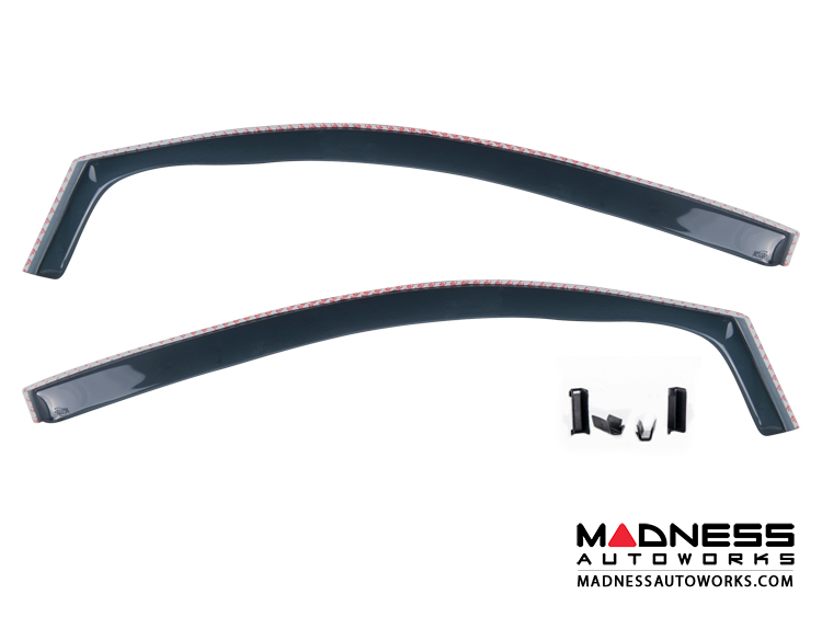 FIAT 500 Side Window Air Deflectors Full Size 500 MADNESS Auto